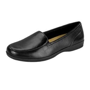 Easy Spirit Women's Devitt Loafer, Black Leather, 9