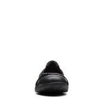 Clarks Women's Meadow Rae Ballet Flat, Black Leather, 8.5