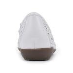 CLIFFS BY WHITE MOUNTAIN Cheryl Women's Ballet Flat, White/Burnished/Smooth, 8.5 M