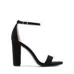 DREAM PAIRS Women's Hi-Chunk High Heel Pump Sandals,Size 8,Black/Nubuck,HI-CHUNK