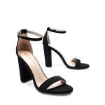 DREAM PAIRS Women's Hi-Chunk High Heel Pump Sandals,Size 8,Black/Nubuck,HI-CHUNK