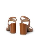 DREAM PAIRS Women's High Chunky Heels Square Toe Block Ankle Strap Dress Comfort Sandals,Size 8,Brown,SDHS2359W