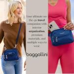 Baggallini womens Triple Zip Travel Crossbody Handbags, Pacific, One Size US