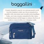 Baggallini womens Triple Zip Travel Crossbody Handbags, Pacific, One Size US