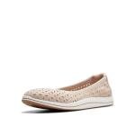 Clarks Women's Breeze Roam Ballet Flat, Light Sand Textile, 8.5