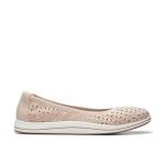 Clarks Women's Breeze Roam Ballet Flat, Light Sand Textile, 8.5