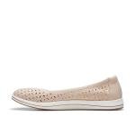 Clarks Women's Breeze Roam Ballet Flat, Light Sand Textile, 8.5