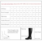 QIY Black Boots Women Fall Faux Leather Knee High Boots for Women Riding Dress Square Toe Flat Chunky Block Tall Long Low Heel Boot Size 10