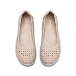 Clarks Women's Breeze Roam Ballet Flat, Light Sand Textile, 8.5