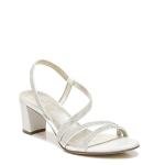Naturalizer Womens Vanessa2 Rhinestone Embellished Strappy Heeled Sandal ,White Satin ,7.5M
