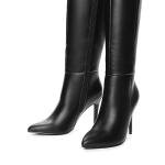 DREAM PAIRS Knee High Boots for Women, Sexy Pointed Toe Stiletto High Heel Boots, Fashion & Classic Dress Shoes,Size 8,Black-Pu,SDKB2311W