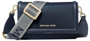 Michael Kors Jet Set Small Phone Crossbody Bag, Gold-Tone Hardware/Navy