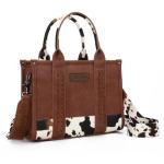 × Wrangler Tote Bag for Women Small Crossbody Bags Cow Print Satchel Top Handle Purse with Strap WG102-8120SBR