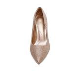 DREAM PAIRS Women's High Stiletto Heels Closed Pointed Toe Dress Pumps Shoes for Wedding Work Office Business, 3 Inches,Size 8,Gold/Glitter,KUCCI