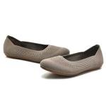 poemlady Women’s Ballet Flat Shoes Dress Knit Round Toe Slip On Ballerina Walking Flats Shoes for Woman Casual Comfort Soft Khaki 6