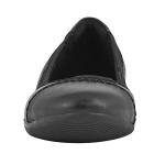 Clarks Women's Sara Bay Ballet Flat, Black Leather, 12