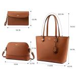 LOVEVOOK Purses for Women Classic Shoulder Tote Satchel Hobo Bags 3pcs Handbags Gift for Her Brown