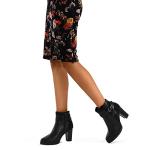 mysoft Women's Ankle Boots Chunky Stacked Heel Zipper Booties - Available in Wide Sizes