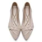 HIULYCENCE Pointed Toe Flats for Women Ballet Flats Comfortable Dressy Knit Lightweight Casual for Work Office Womens Flats Nude US10