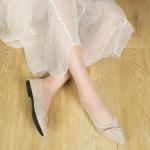 HIULYCENCE Pointed Toe Flats for Women Ballet Flats Comfortable Dressy Knit Lightweight Casual for Work Office Womens Flats Nude US10