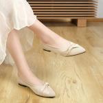 HIULYCENCE Pointed Toe Flats for Women Ballet Flats Comfortable Dressy Knit Lightweight Casual for Work Office Womens Flats Nude US10