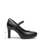 DREAM PAIRS Women's Pumps Close Toe Classic High Heels Round Toe Comfortable Low Platform Mary Jane Dress Shoes,Size 8.5,Black,SDPU2425W