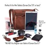 Real Leather Purse for Women Crossbody Bag Travel Shoulder Handbag Small Vintage Pocketbook (Cognac Washed Vintage)