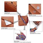 BROMEN Women Handbag Designer Vegan Leather Hobo Handbags Shoulder Bucket Cross body Purse Brown