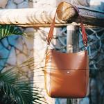 BROMEN Women Handbag Designer Vegan Leather Hobo Handbags Shoulder Bucket Cross body Purse Brown