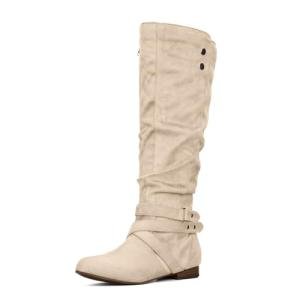 mysoft Women's Knee High Boots Flat Warm Fall Boots with Side Zipper