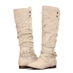 mysoft Women's Knee High Boots Flat Warm Fall Boots with Side Zipper