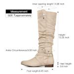 mysoft Women's Knee High Boots Flat Warm Fall Boots with Side Zipper