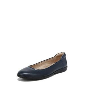 Naturalizer Womens Flexy Comfortable Slip On Round Toe Ballet Flats ,Navy Leather,8.5 M US