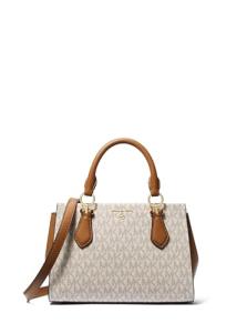 Michael Kors Marilyn Small Crossbody Bag, Gold-Tone Hardware/Vanilla/Acorn
