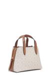 Calvin Klein Millie 2 in 1 Triple Compartment Mini Satchel Crossbody, Vanilla/Khaki/Caramel, One Size