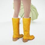 VBDB Banana Knee High Boots for Women Square Toe Chunky Block Heel Long Boots Women’s Comfortable Low Heel Womens Boots Size 8