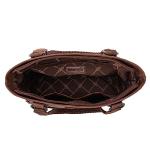 Wrangler Tote Bag for Women Multi Pockets shoulder bag western purse Medium leather like Handbags with Woven Top-Handle WG78-G8317CF