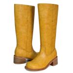 VBDB Banana Knee High Boots for Women Square Toe Chunky Block Heel Long Boots Women’s Comfortable Low Heel Womens Boots Size 8