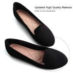 SAILING LU Women Round Toe Flats Comfortable Ballet Flat Shoes for Women Dressy Black Slip-ons Loafers Black Size 7.5