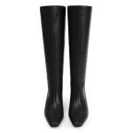 Modatope Knee High Black Boots Women Square Toe Kitten Heel Tall Boots Womens Fashion Long Boots Size 7