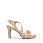 DREAM PAIRS Women's Platform Strappy Heels High Heeled Sandals Open Toe Comfortable Dressy Shoes with Adjustable Ankle Strap,Size 8,Nude,DWUMHS2506