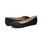 DREAM PAIRS Womens Rhinestone Ballet Flats Shoes, Black - 10 (Sole-Shine)