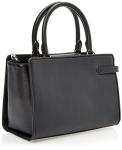 Calvin Klein Jade Tailored Satchel, Black/Silver,One Size