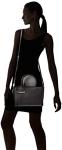 Calvin Klein Jade Tailored Satchel, Black/Silver,One Size