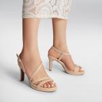 DREAM PAIRS Women's Platform Strappy Heels High Heeled Sandals Open Toe Comfortable Dressy Shoes with Adjustable Ankle Strap,Size 8,Nude,DWUMHS2506