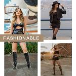 Jeossy Women's 9656 Knee-High Boots Brown Fashion Riding Boots with Buckle Size 8 (DJY9656 brown 08)