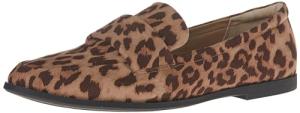 Amazon Essentials Women's Soft Moccasins Toe Loafer, Leopard Faux Microsuede, 8.5
