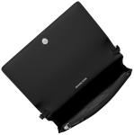 Michael Kors Women's Jet Set Medium Flap Crossbody Bag, Silver-Tone Hardware/Black