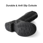 DREAM PAIRS Women's Pu Knee High Riding Combat Boots,Size 9,Black,GEORGIA