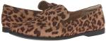 Amazon Essentials Women's Soft Moccasins Toe Loafer, Leopard Faux Microsuede, 8.5